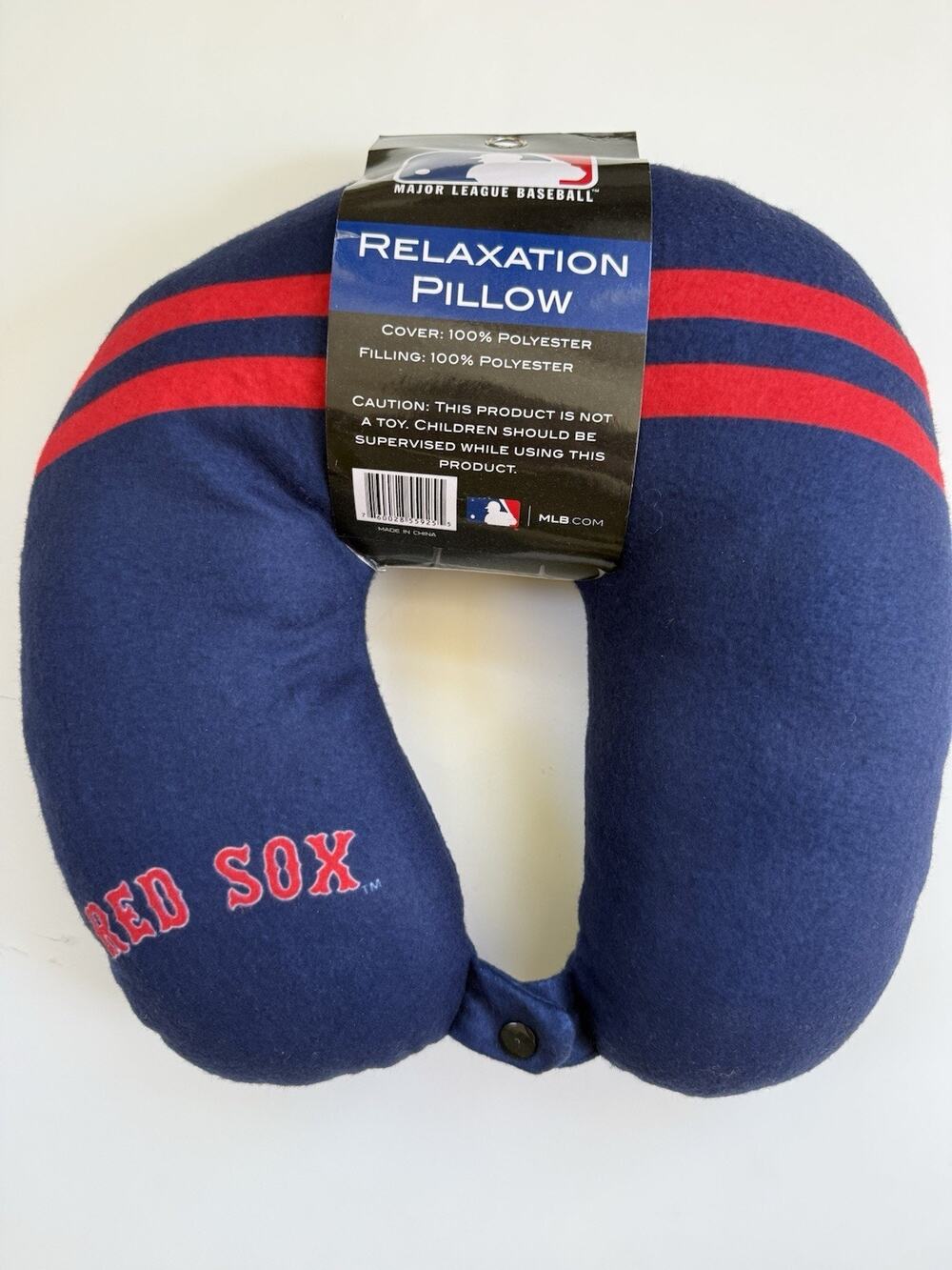 MLB Boston Red Sox Relaxation Neck Pillow, Officially Licensed, Blue/Red NEW
